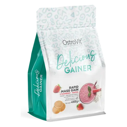 Delicious Gainer,   54.99,  4500-g-Gaufres-à-la-fraise,  OstroVit,  Active Life