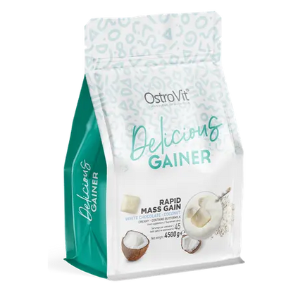 Delicious Gainer,   54.99,  4500-g-Chocolat-blanc-avec-noix-de-coco,  OstroVit,  Active Life