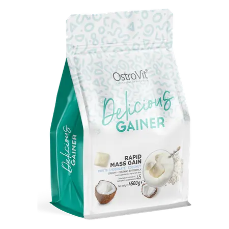 Delicious Gainer,   54.99,  4500-g-Chocolat-blanc-avec-noix-de-coco,  OstroVit,  Active Life