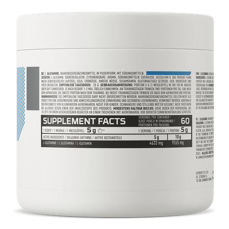 OstroVit Glutamine 300 g Orange - étiquette