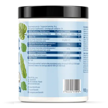 Huile de noix de coco 900g,   ,  ,  OstroVit,  Active Life