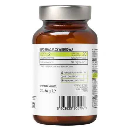 Citrate de Magnésium 60Cp.,   ,  ,  OstroVit Pharma,  Active Life