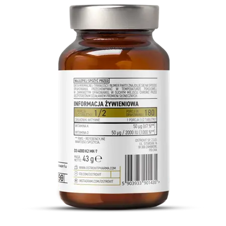 Vitamines D3 4000 IU + K2 MK-7,   ,  ,  OstroVit,  Active Life