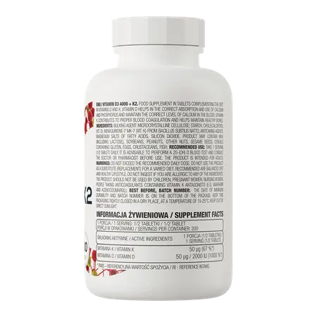 Vitamine D3 4000 IU + K2 100Cp.,   ,  ,  OstroVit,  Active Life