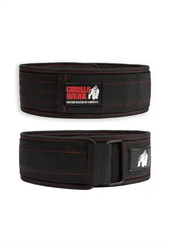 Ceinture de force 4 inch,   29.99,  L-XL-Black-Red,  Gorilla Wear,  Active Life