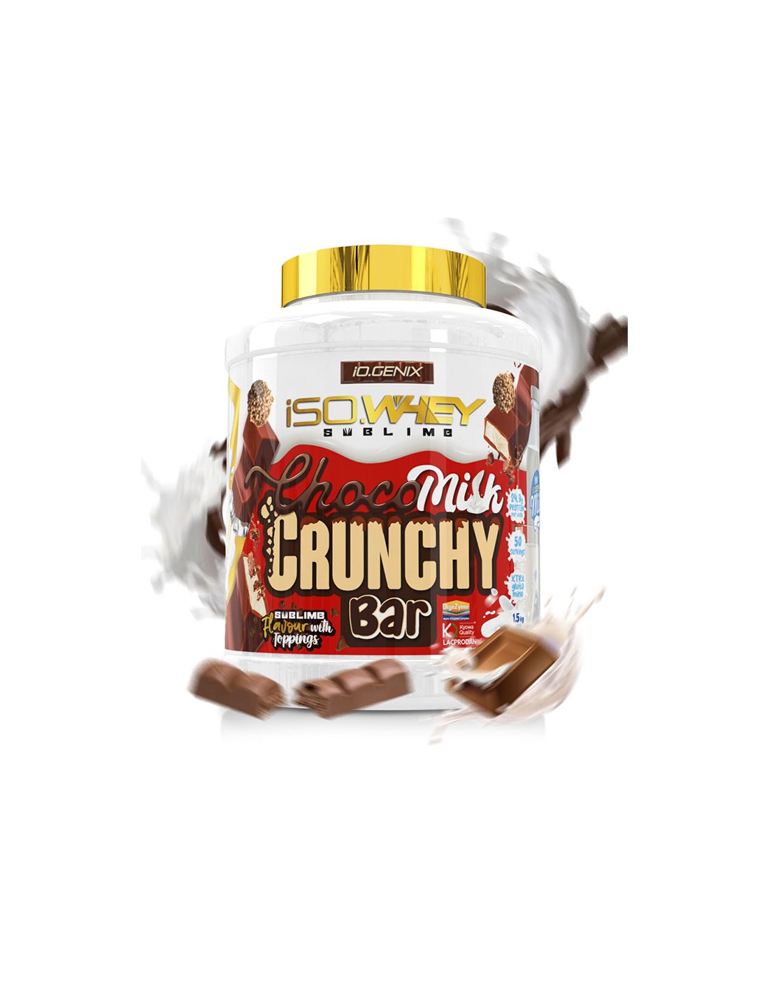 Iso Whey Sublime,   61.90,  1500-g-Choco-Milk-Crunchy-Bar,  IO.Genix,  Active Life