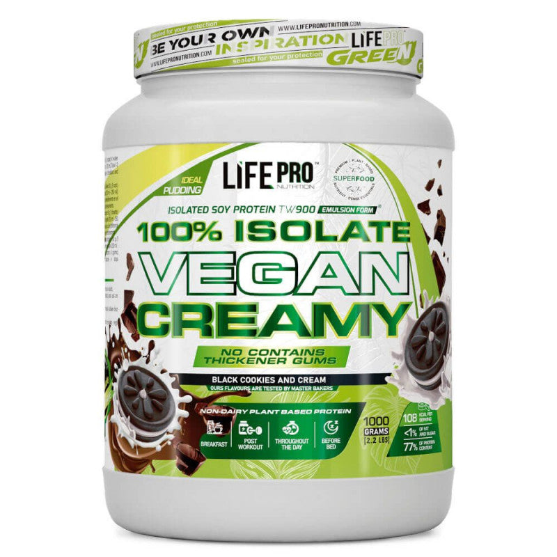 Isolate Vegan Creamy 1000g,   29.90,  1000-g-BLACK-COOKIES-AND-CREAM,  LifePro,  Active Life