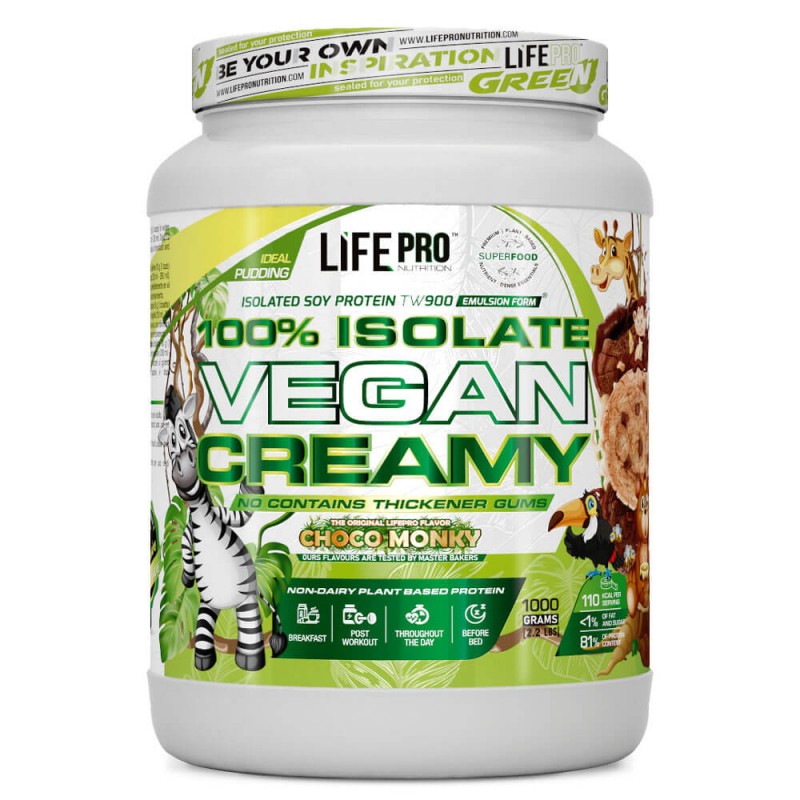 Isolate Vegan Creamy 1000g,   29.90,  1000-g-CHOCO-MONKY,  LifePro,  Active Life