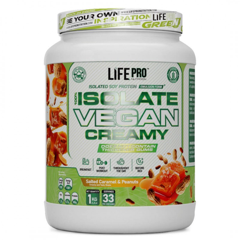 Isolate Vegan Creamy 1000g,   29.90,  1000-g-SALTED-CARAMEL-PEANUTS,  LifePro,  Active Life