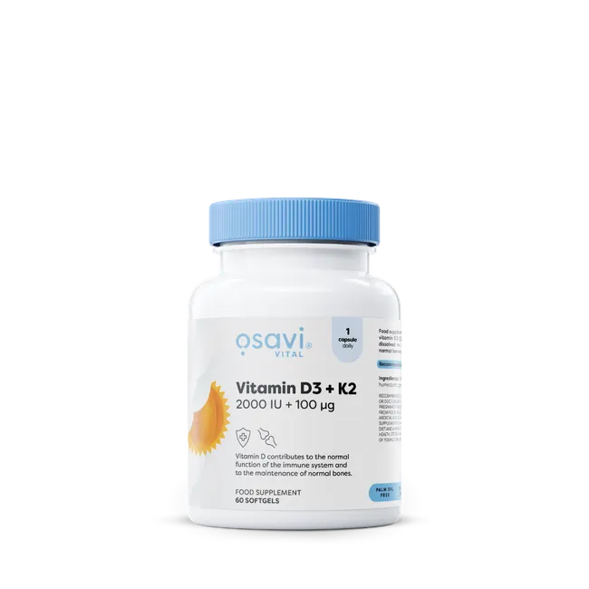 Vitamin D3 + K2, 2000 IU + 100 μg