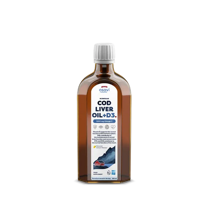 Norwegian Cod Liver Oil + D3, 1000 mg Omega 3