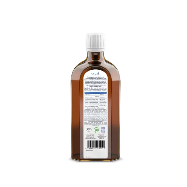 Norwegian Cod Liver Oil + D3, 1000 mg Omega 3