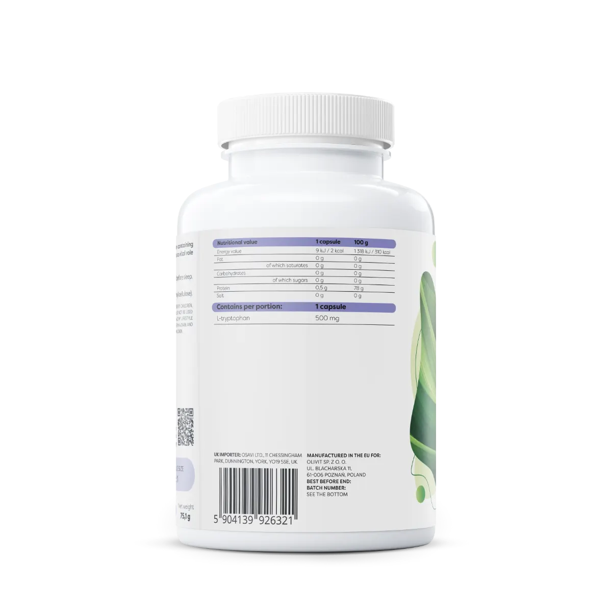 L-tryptophan 500 mg