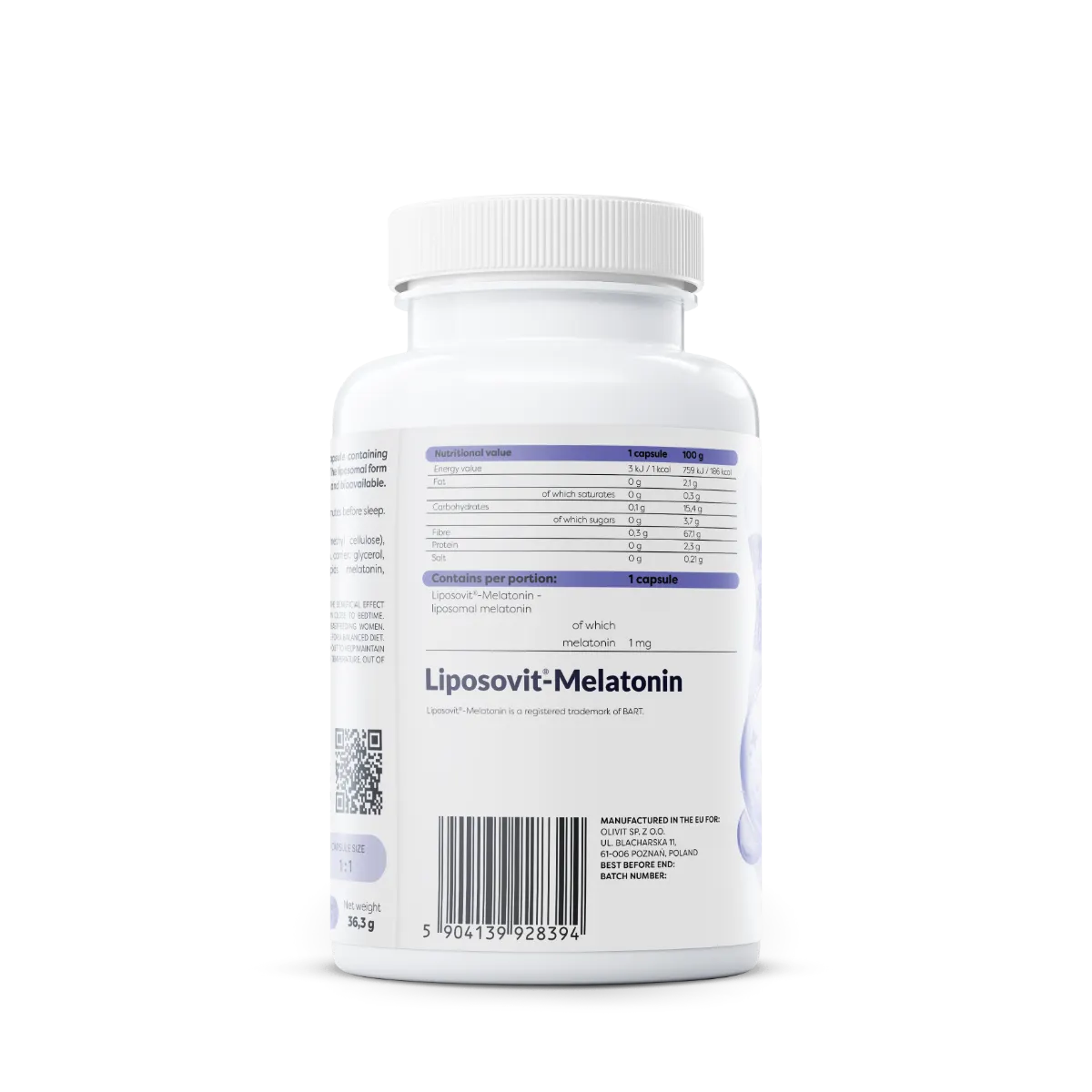 Liposomal melatonin, 1 mg