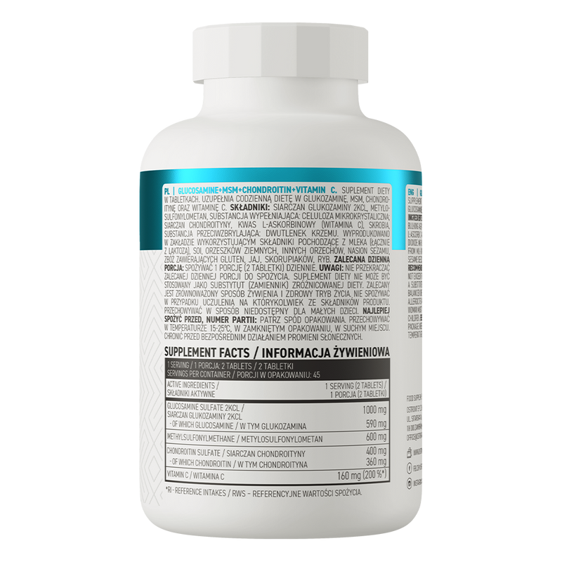 Glucosamine + MSM + Chondroitin + Vitamin C