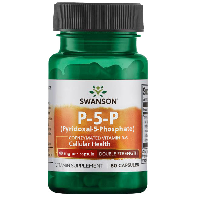 P-5-P (Pyridoxal-5-Phosphate) Coenzymated Vitamin B-6, 40mg