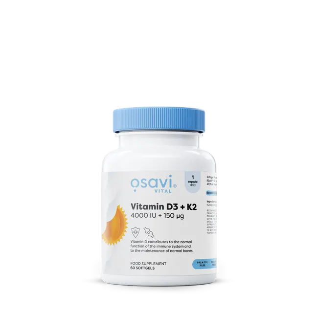Vitamin D3 + K2, 4000 IU + 150 μg