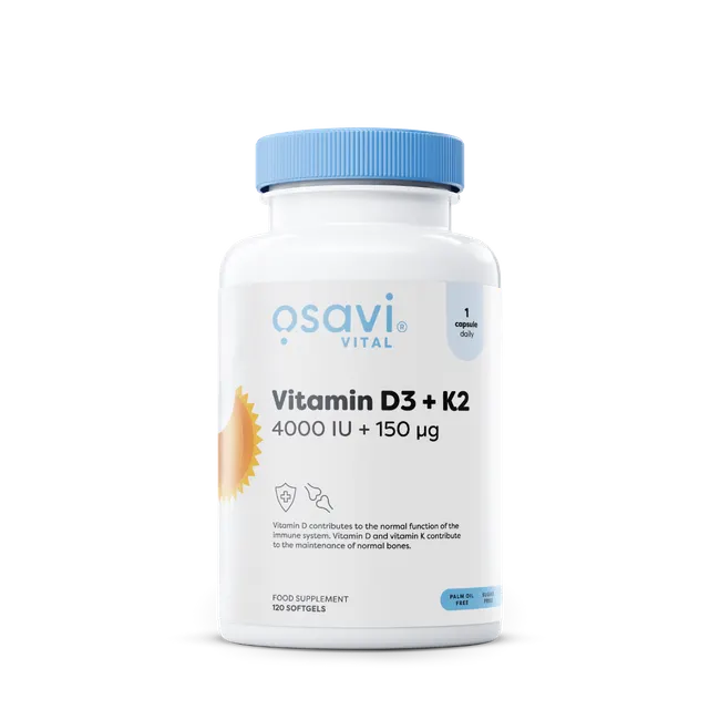 Vitamin D3 + K2, 4000 IU + 150 μg