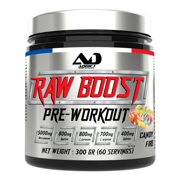 Addict Sport Nutrition Raw Boost, pré-workout 300 g