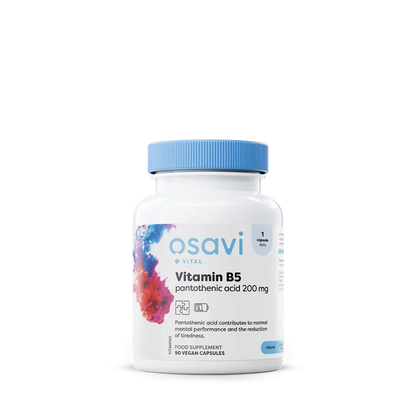 Vitamin B5, pantothenic acid, 200 mg