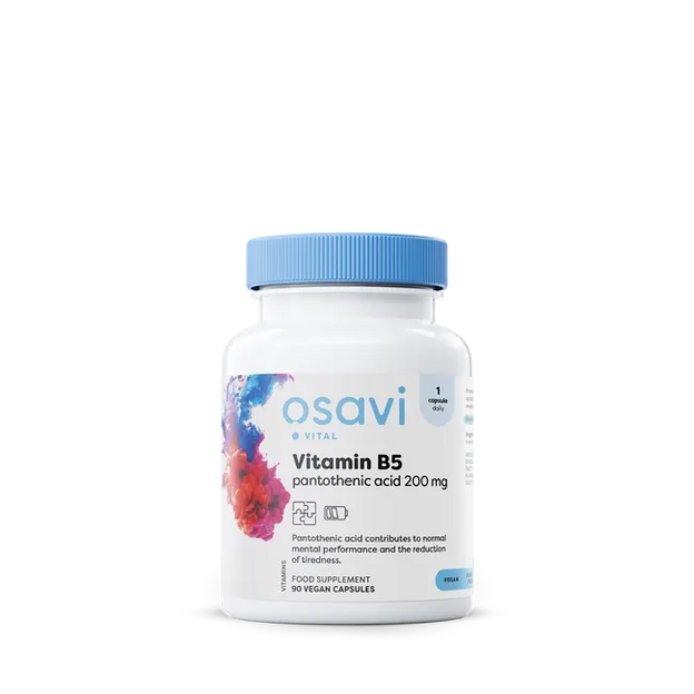 Vitamin B5, pantothenic acid, 200 mg