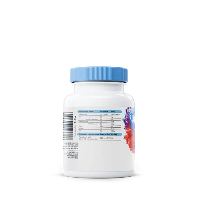 Vitamin B5, pantothenic acid, 200 mg