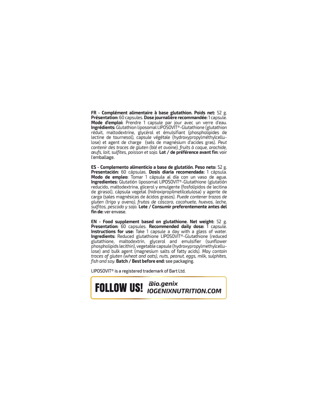 Glutathion Réduit Liposovit®